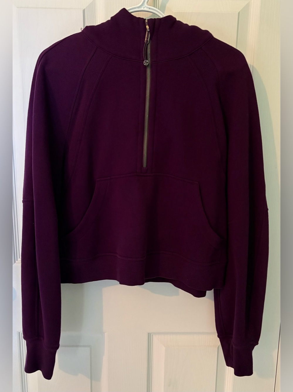 lululemon athletica Cropped Half-Zip Pullover in Deep Plum